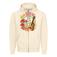 Sandshell hippie soul with peace Zipper Hoodie - texasbilliewilder