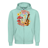 Seafoam hippie soul with peace Zipper Hoodie - texasbilliewilder