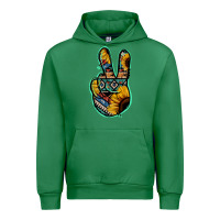 Emerald Aztec Sunflower Peace Sign Urban Hoodie - Jasminsmagicworld