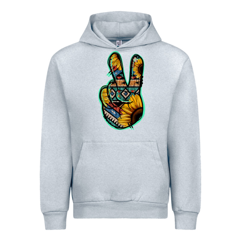 Aztec Sunflower Peace Sign Urban Hoodie by Jasminsmagicworld | Teevron