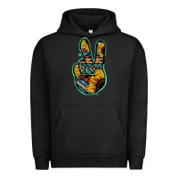 Pigment Black Aztec Sunflower Peace Sign Urban Hoodie - Jasminsmagicworld