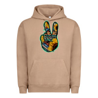 Pigment Burro Aztec Sunflower Peace Sign Urban Hoodie - Jasminsmagicworld