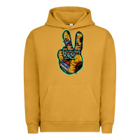 Pigment Peanut Butter Aztec Sunflower Peace Sign Urban Hoodie - Jasminsmagicworld