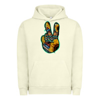 Pigment Pistachio Aztec Sunflower Peace Sign Urban Hoodie - Jasminsmagicworld