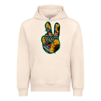 Sandshell Aztec Sunflower Peace Sign Urban Hoodie - Jasminsmagicworld