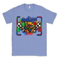 Colony Blue autism mom checkered flag Classic Tee - Zillion Design Studio
