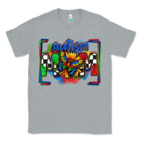 Heather Grey autism mom checkered flag Classic Tee - Zillion Design Studio