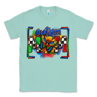 Seafoam autism mom checkered flag Classic Tee - Zillion Design Studio