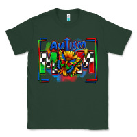 Sports Green autism mom checkered flag Classic Tee - Zillion Design Studio