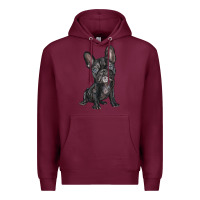 Burgundy french bulldog Premium Hoodie - BarkalooDesign