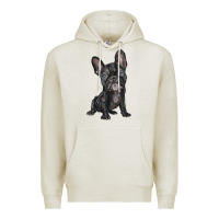 Oatmeal Heather french bulldog Premium Hoodie - BarkalooDesign