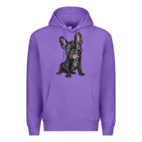 Purple french bulldog Premium Hoodie - BarkalooDesign
