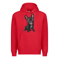 Red french bulldog Premium Hoodie - BarkalooDesign