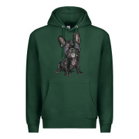 Sports Green french bulldog Premium Hoodie - BarkalooDesign