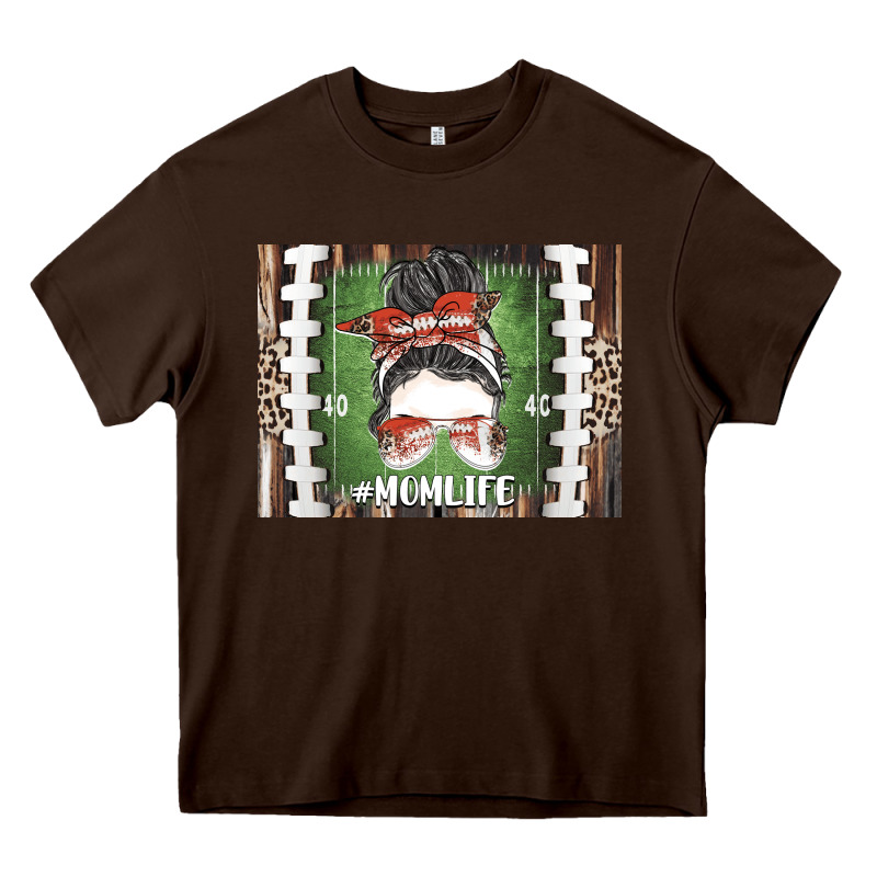 American Football Mom Life Heavy Core Tee by CowhideDigitalArt | Teevron