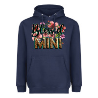 Navy flowers blessed mini Heavyweight Hoodie - Zillion Design Studio