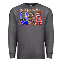 Charcoal Heather god bless the usa Premium Sweatshirt - RacoonDesign