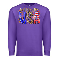 Purple god bless the usa Premium Sweatshirt - RacoonDesign