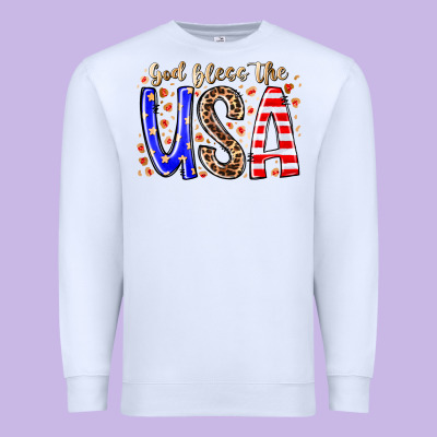 God Bless The Usa Premium Sweatshirt Designed By Racoondesign