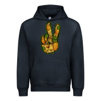 Navy Pineapple Peace Sign Urban Hoodie - Jasminsmagicworld