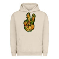 Pigment French Oak Pineapple Peace Sign Urban Hoodie - Jasminsmagicworld