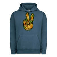 Pigment Midnight Navy Pineapple Peace Sign Urban Hoodie - Jasminsmagicworld