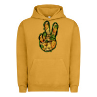 Pigment Peanut Butter Pineapple Peace Sign Urban Hoodie - Jasminsmagicworld