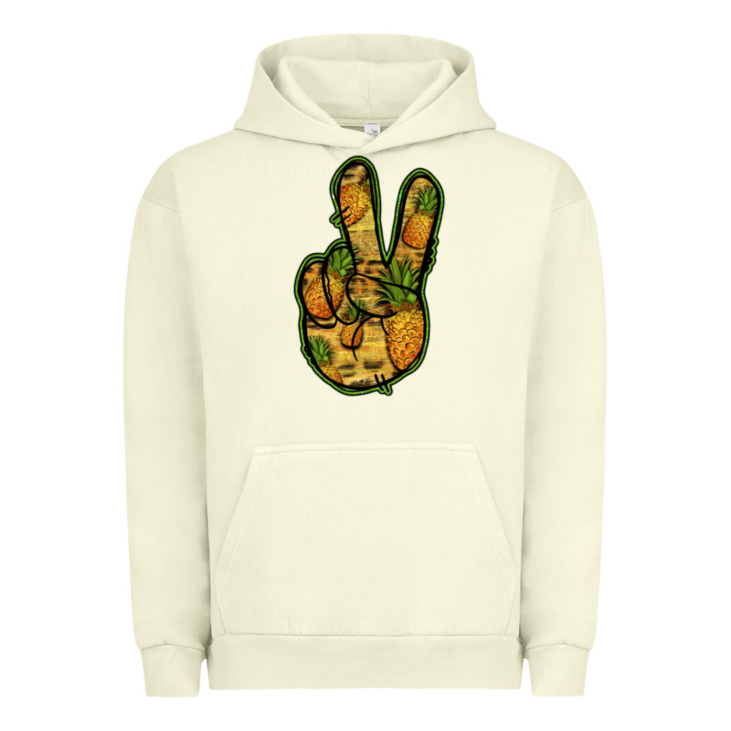 Pineapple Peace Sign Urban Hoodie by Jasminsmagicworld | Teevron
