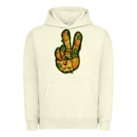 Pigment Pistachio Pineapple Peace Sign Urban Hoodie - Jasminsmagicworld