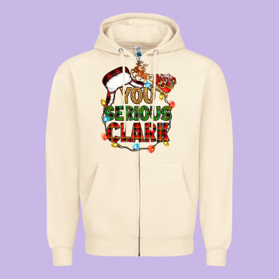 You Serious Clark Zipper Hoodie Designed By Zillion Design Studio