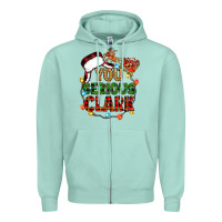 Seafoam you serious clark Zipper Hoodie - Zillion Design Studio
