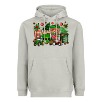 Moon Dust christmas tractor coffee cups Heavyweight Hoodie - texasbilliewilder