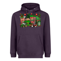 Plum christmas tractor coffee cups Heavyweight Hoodie - texasbilliewilder