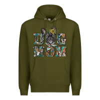 Army Green dog mom french bulldog Premium Hoodie - BarkalooDesign