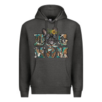 Charcoal Heather dog mom french bulldog Premium Hoodie - BarkalooDesign
