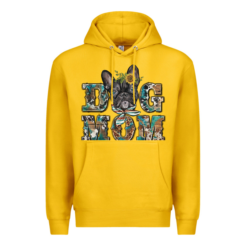 Dog Mom French Bulldog Premium Hoodie by BarkalooDesign | Teevron