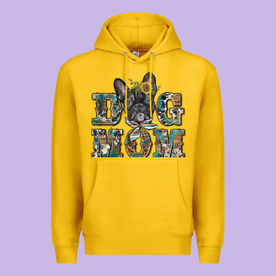 Dog Mom French Bulldog Premium Hoodie Designed By Barkaloodesign