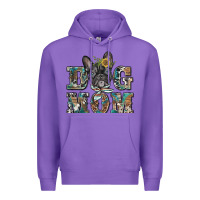 Purple dog mom french bulldog Premium Hoodie - BarkalooDesign