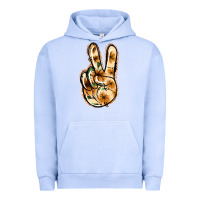 Pigment Grape Ice Floral Gold Peace Sign Urban Hoodie - Jasminsmagicworld