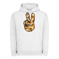 Pigment Lunar Rock Floral Gold Peace Sign Urban Hoodie - Jasminsmagicworld