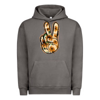 Pigment Tornado Floral Gold Peace Sign Urban Hoodie - Jasminsmagicworld