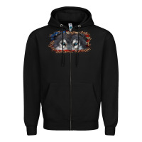 Black Wolf eyes american flag Zipper Hoodie - RanaPortraitStore