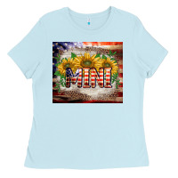 Baby Blue patriotic mini  tumbler Ladies Tee - BarkalooDesign