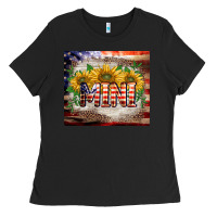 Black patriotic mini  tumbler Ladies Tee - BarkalooDesign