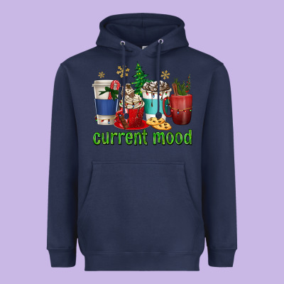 Coffee Cups Current Mood Heavyweight Hoodie Designed By Texasbilliewilder