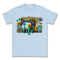 Dusty Blue sewing life western Classic Tee - texasbilliewilder