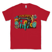 Red sewing life western Classic Tee - texasbilliewilder