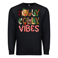 Black holly jolly vibes Premium Sweatshirt - FaDigitalArtStudio