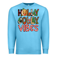 Ocean Blue holly jolly vibes Premium Sweatshirt - FaDigitalArtStudio