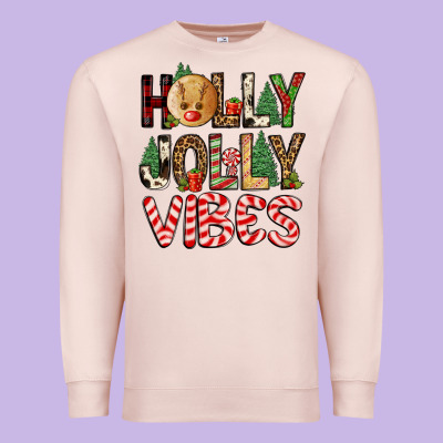 Holly Jolly Vibes Premium Sweatshirt Designed By Fadigitalartstudio